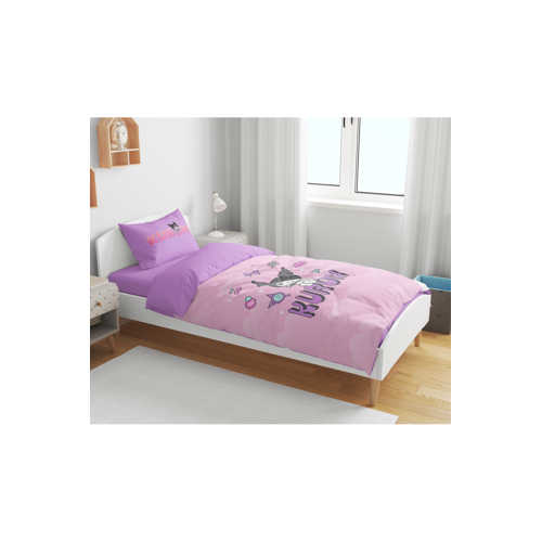 KUROMİ BASKILI 3D TEK KİŞİLİK ÇARŞAFSIZ NEVRESİM TAKIMI