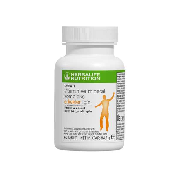 HERBALİFE NUTRITION SHOP  FORMÜL 2 VİTAMİN VE MİNERAL KOMPLEKS ERKEKLER İÇİN 60 TABLET