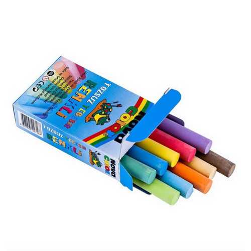 NOVA COLOR TOZSUZ TEBEŞİR RENKLİ 10LU