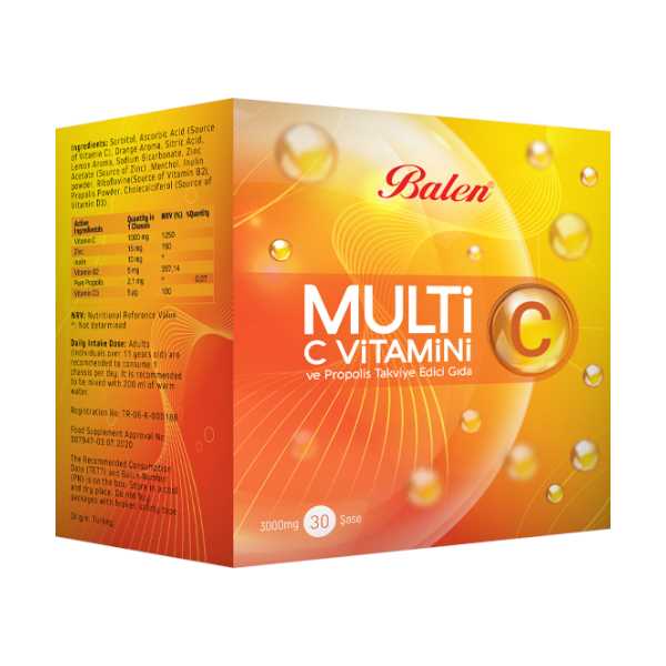 BALEN MULTİ-C C VİTAMİNİ VE PROPOLİS ŞASE - 30 ŞASE
