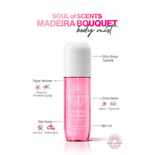 MADEİRA BOUQUET FRUİTY & AMBERY BODY MİST 180 ML
