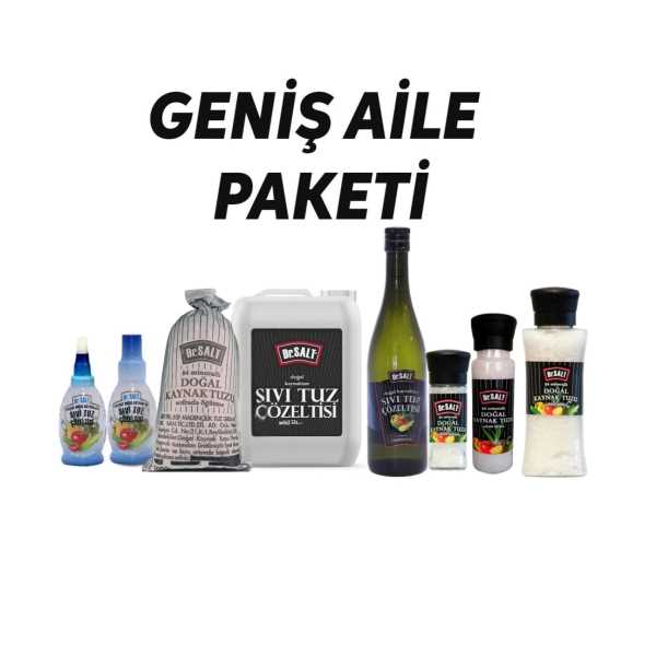 DRSALT DOĞAL KAYNAK VE SIVI TUZ ÇÖZELTİSİ YEMEK PAKETİ