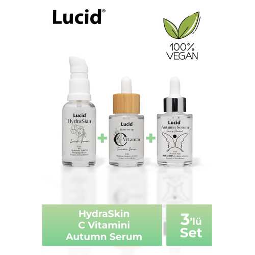 C VİTAMİN NEMLENDİRİCİ VE AHA BHA SİVİLCE KARŞITI YATIŞTIRICI 3 LÜ SET SERUM