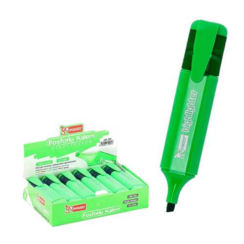MİKRO FOSFORLU KALEM YEŞİL MK 701 -12-