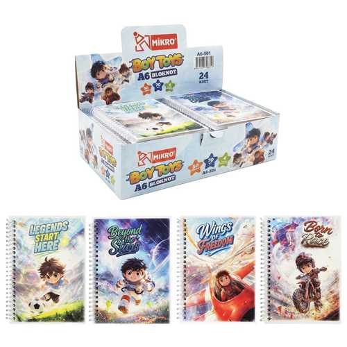 MİKRO A6-501 BLOKNOT 50SYF BOY TOYS