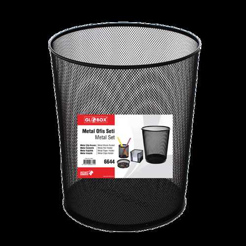 GLOBOX ÇÖP KOVASI METAL SİYAH DELİKLİ