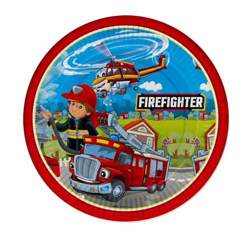 KİKA FİREFİGHTERS KARTON TABAK 23CM 8Lİ