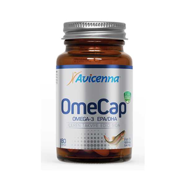 OMECAP OMEGA 3  , (EPA, DHA) İÇEREN TAKVİYE GIDA 80 SOFTJEL 