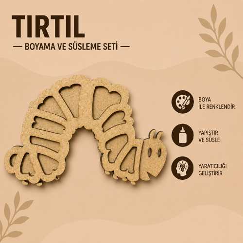 ESMAY MDF BOYAMA OBJESİ KATMANLI TIRTIL 11X8CM