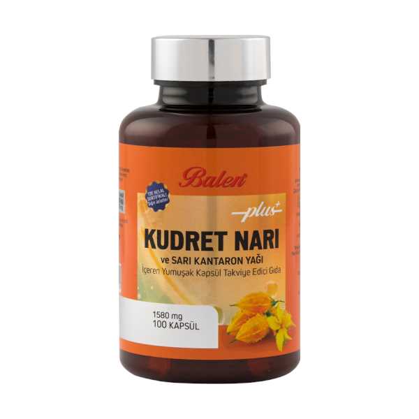 BALEN KUDRET NARI VE SARI KANTARON YAĞI İÇEREN YUMUŞAK KAPSÜL 1580 MG - 100 KAPSÜL