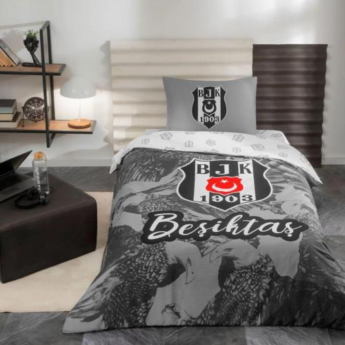 TAÇ LISANSLI BEŞIKTAŞ KARTAL TEK KIŞILIK NEVRESIM TAKIMI