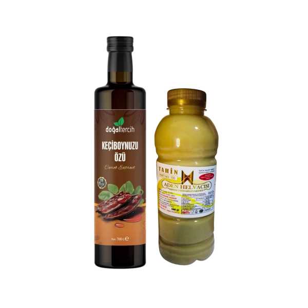 DOĞALTERCİH TAHİN PEKMEZ SET - KEÇİBOYNUZU ÖZÜ 700 GR & TAHİN 500 GR