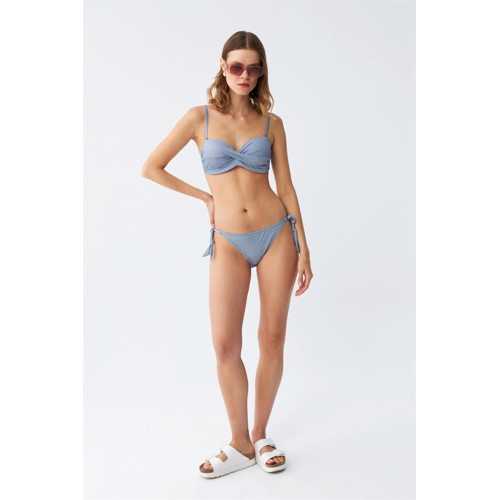 KADIN STRAPLEZ MAVI BIKINI TAKIMI