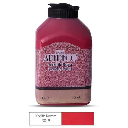 ARTDECO AKRİLİK BOYA 500ML 3019 KADİFE KIRMIZI