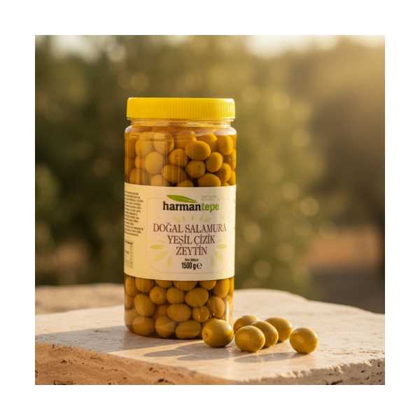 HARMANTEPE YEŞİL ÇİZİK ZEYTİN 1.5 KG