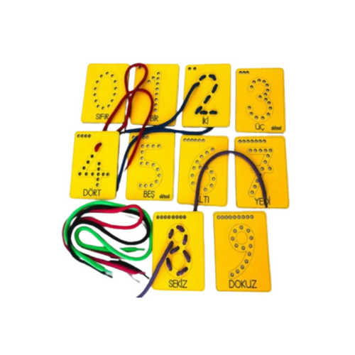 ESMAY AHŞAP İP GEÇİRME ETKİNLİK SETİ 12X15 6 LI