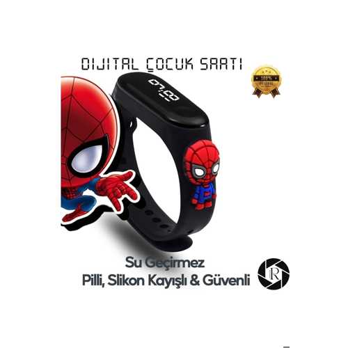 FIGÜRLÜ DIJITAL LED ÇOCUK SAATI DOKUNMATIK EKRANLI SU GEÇIRMEZ