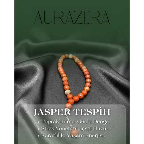 JASPER DOĞAL TAŞ TESPİH – TOPRAKLANMA VE DENGE ENERJİSİ