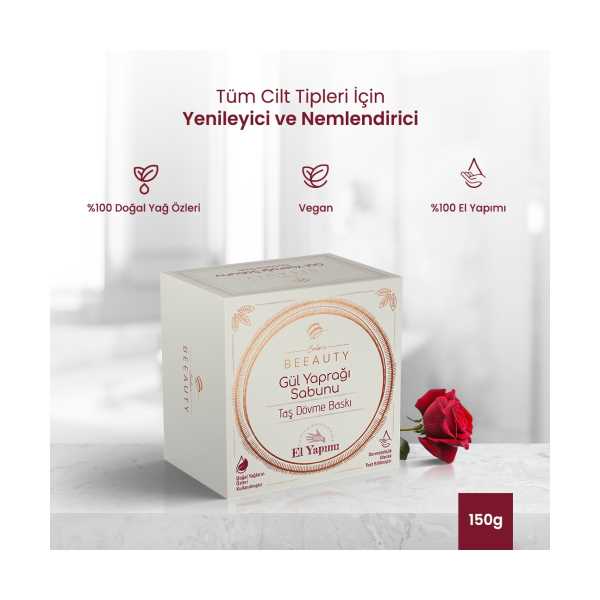BALEN TAŞ DÖVME SABUN GÜL YAPRAĞI * 150 GR
