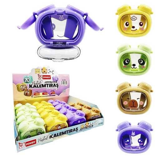 MİKRO MK-8152 ÇİFTLİ KALEMTIRAŞ HAPPY FRİENDS -24-