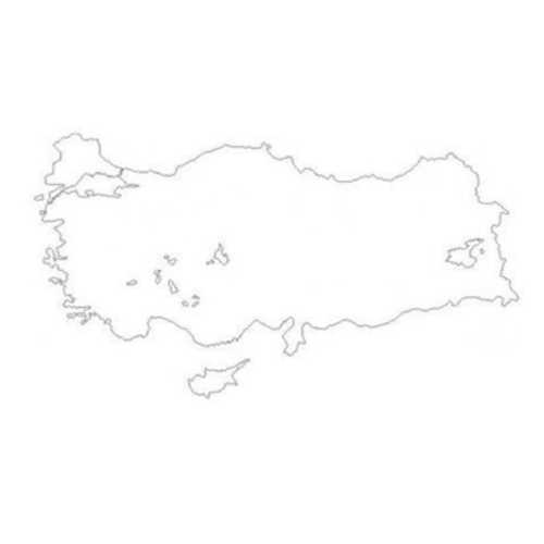 PANDA DİLSİZ TÜRKİYE HARİTASI KAĞIT TAHTA 114X48CM