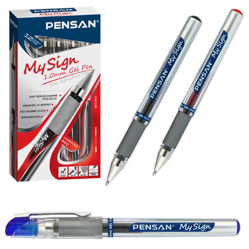 PENSAN MYSİGN 1.0 GEL İMZA KALEMİ KIRMIZI -12