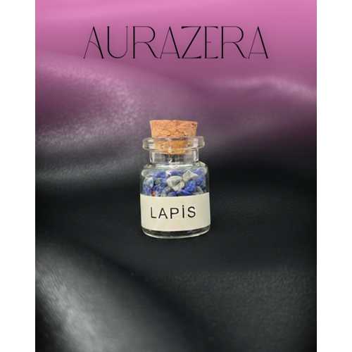 LAPIS LAZULI TAŞLI DOĞAL TAŞ KIRIK PARÇA DEKOR – CAM KAVANOZ