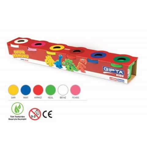 GIPTA OYUN HAMURU 6X100GR 6 RENK