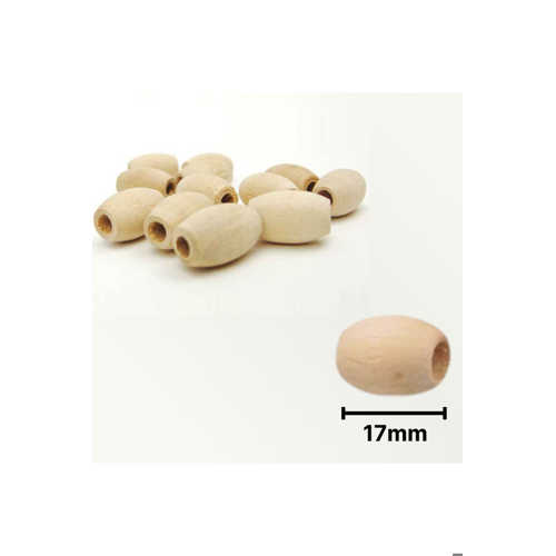 AHŞAP BONCUK SADE 17MM OVAL ASKILI 58594