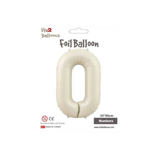 KİKAJOY RAKAM FOLYO BALON 34" KREM -0-