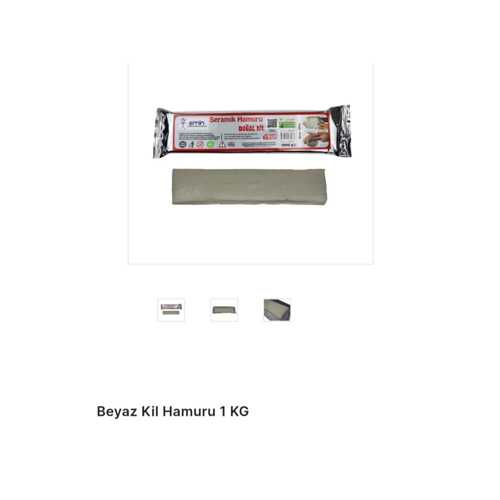 ARKS SERAMİK KİL ÇAMURU 1000GR BEYAZ