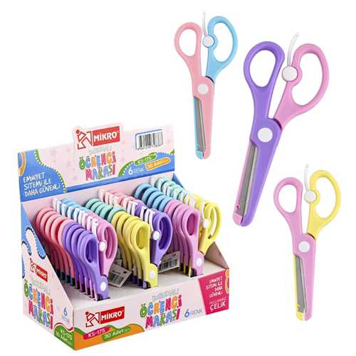 MİKRO KS-175-30 KORUMALI ÖĞRENCİ MAKASI -30-