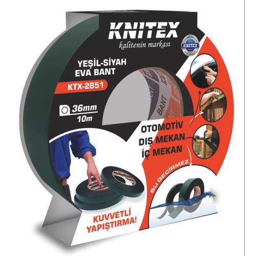 KNİTEX EVA BANT YEŞİL SİYAH 36MMX10MT KTX-2851