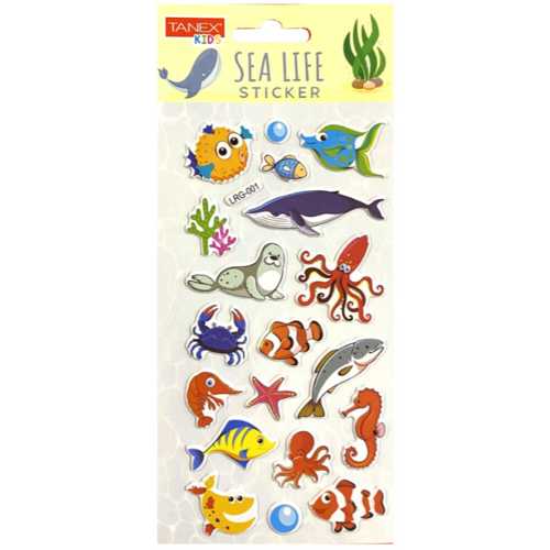 TANEX TNX-5104 SEA LIFE STİCXKER-5 PUFFY STİCKER