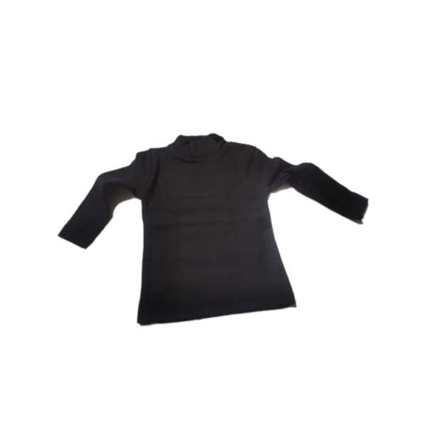 UZUN KOLLU BOĞAZLI BEBEK SWEATSHİRT BODY SİYAH UNISEX TUHFETOWER