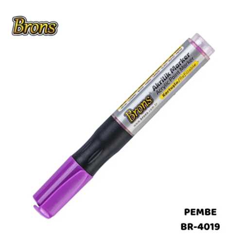 BRONS AKRİLİK MARKER KALEM PEMBE