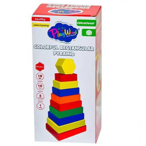 PW KUTUDA AHŞAP DİKDÖRTGEN RENKLİ KULE ONY-393