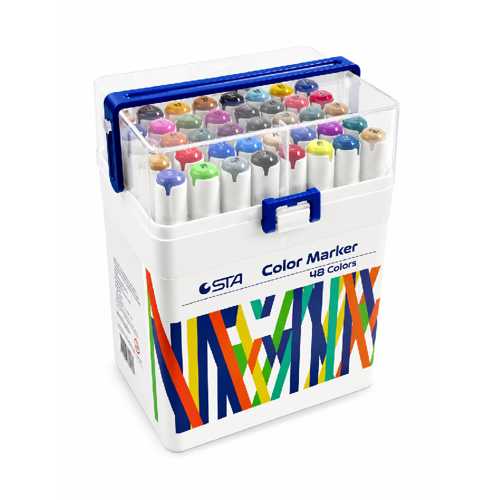 STA ÇİFT UÇLU PERMANENT MARKER 48Lİ