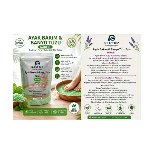 AYAK BAKIM BANYO TUZU NANELİ 700 GR