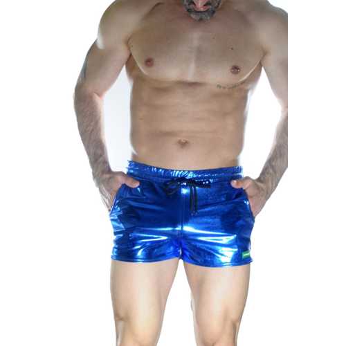 ERKEK MAVİ LAME SHORT