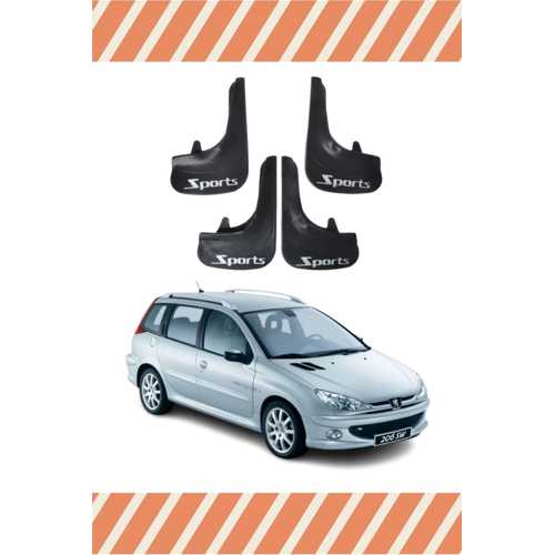 DB PEUGEOT 206 STW TÜM KASALAR SPORTS YAZILI 4'LÜ TOZLUK ÇAMURLUK PAÇALIK