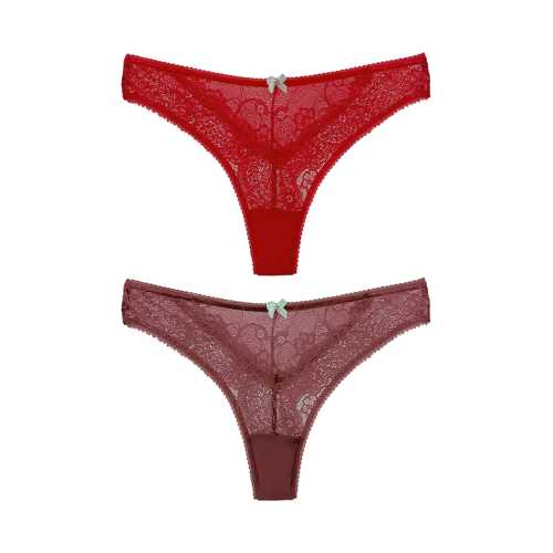 2'Lİ DANTELLİ TANGA KADIN KÜLOT