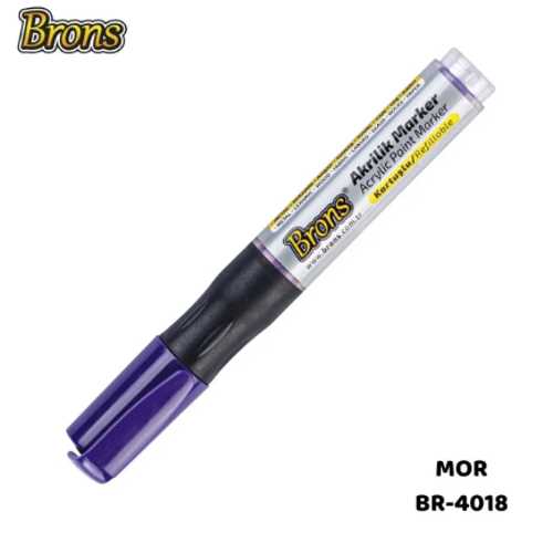 BRONS AKRİLİK MARKER KALEM MOR