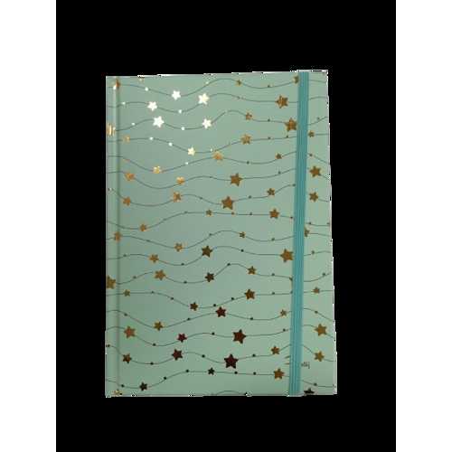 PRESTİJ S. KAPAK 14X20 LASTİKLİ DEFTER YLDZLI YŞİL