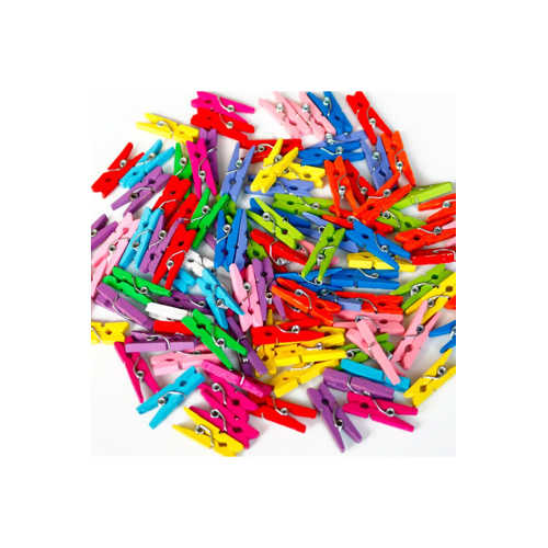 HM AHŞAP MİNİ MANDAL RENKLİ 35MM 6850-8 100LÜ