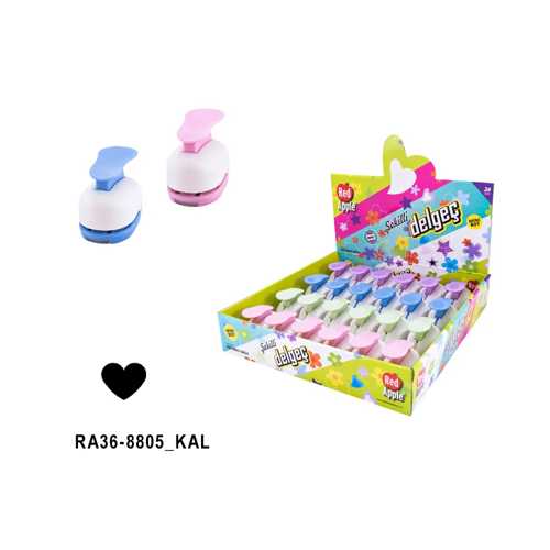 RED APPLE ŞEKİLLİ DELGEÇ KÜÇÜK BOY 1,6CM KALP