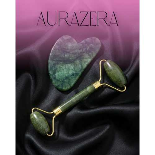 YEŞIM TAŞI GUA SHA & JADE ROLLER SET (YÜZ MASAJ SETI)