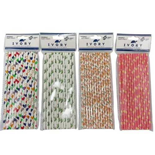 IVORY KAĞIT PİPET DESENLİ 25Lİ IVO-PT107