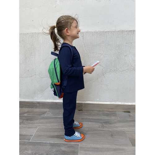 TUBİBEBE 2'Lİ LACİVERT WAFFLE TAKIM