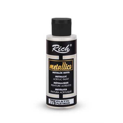 RİCH METALİK AKRİLİK 120ML 776 PLATİN